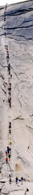 Close-up of Cables on Half Dome Trail