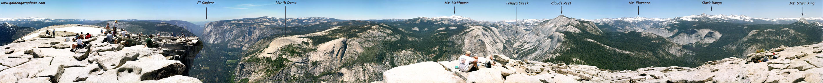360 Degree view from the top of Half Dome